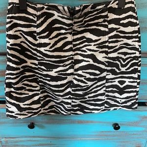 y2k zebra mini skirt denim